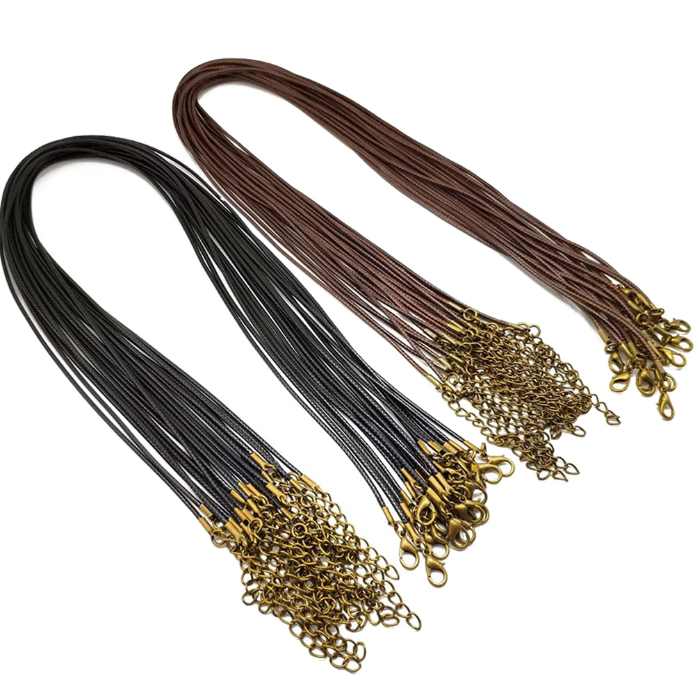 Patent Leather Shine - 20개 45cm 브라운 왁스 목걸이 끈