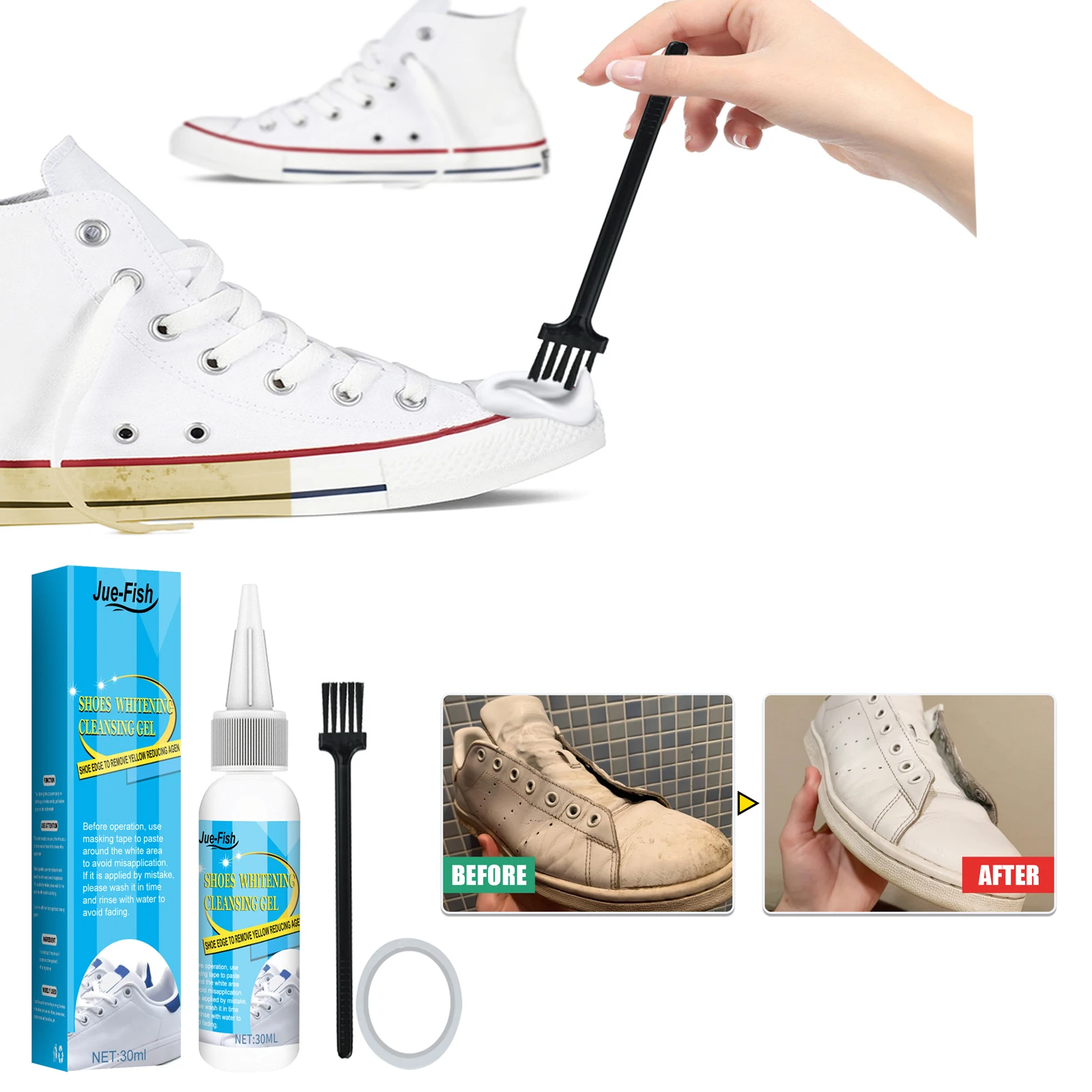Sneaker Cleaner - 흰색 신발 청소 젤 얼룩 먼지