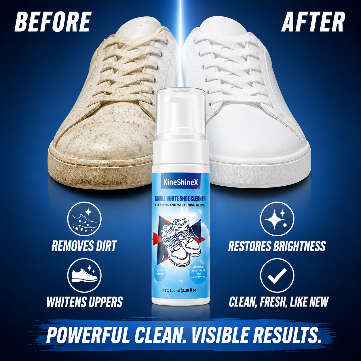 Sneaker Care Foam - 기헨 신발 클리너 키트, 물 없이