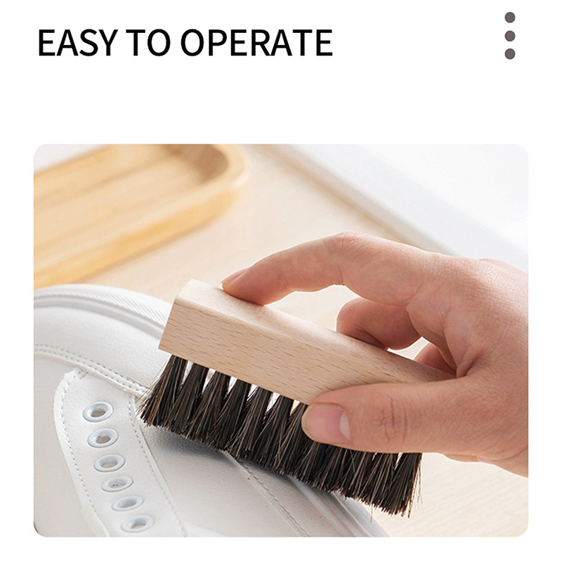 유용한 나무 손잡이 신발 광택제 브러시, 플라스틱 털, - Sneaker Care Cleaning Kit 리뷰 및 가격