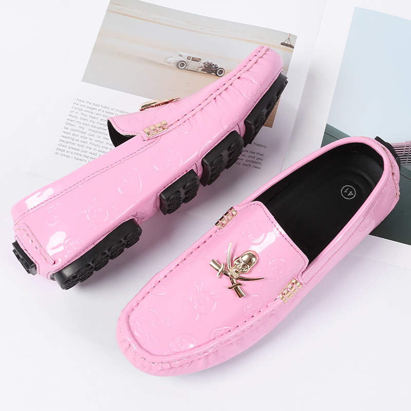 남성용 고급 광택 스컬 로퍼, 남성용 명품 스타일리쉬  - Patent Leather Shine 리뷰 및 가격